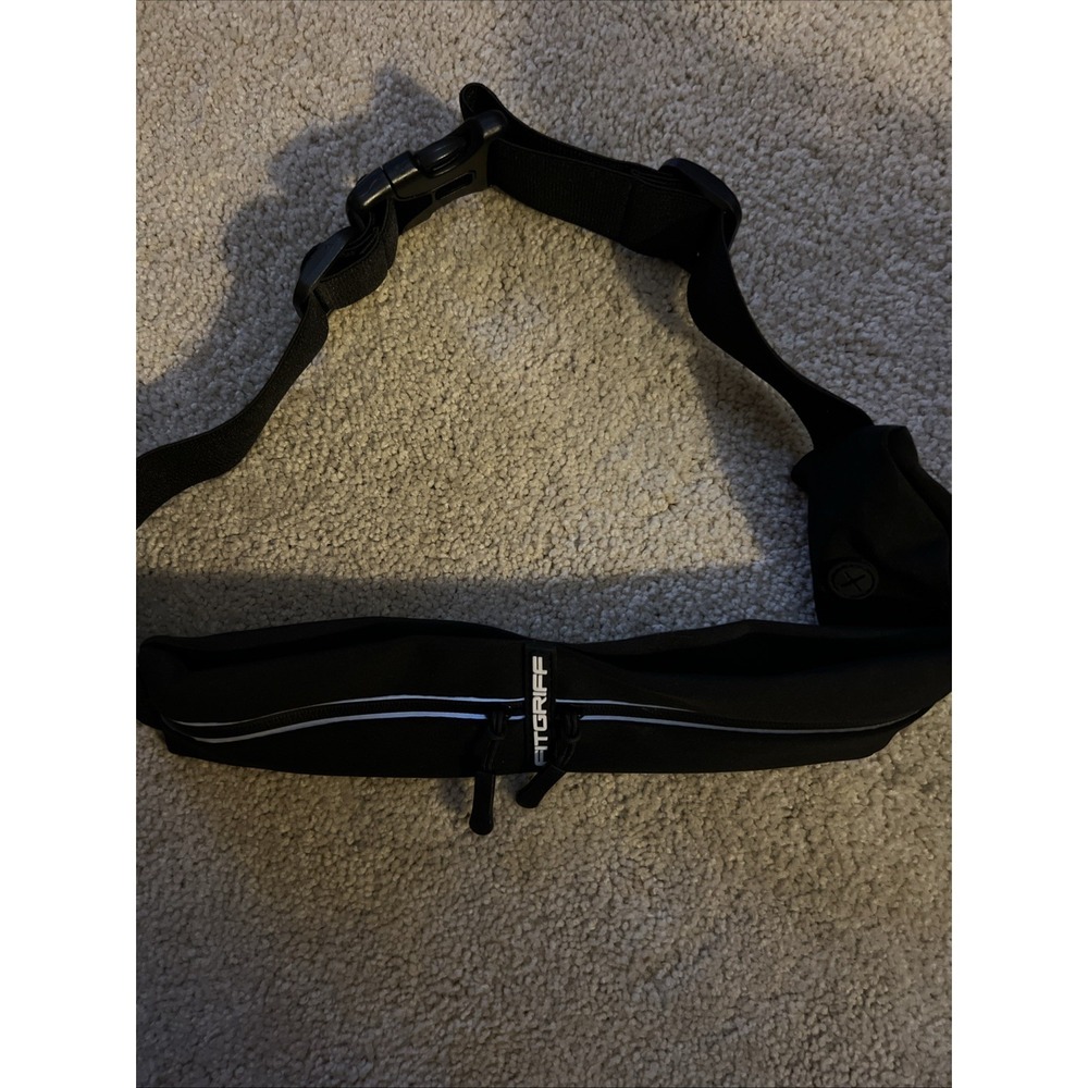 NEW Fitgriff® Running Belt Secure‎ Jogging Black Medium Large Zip Wallet